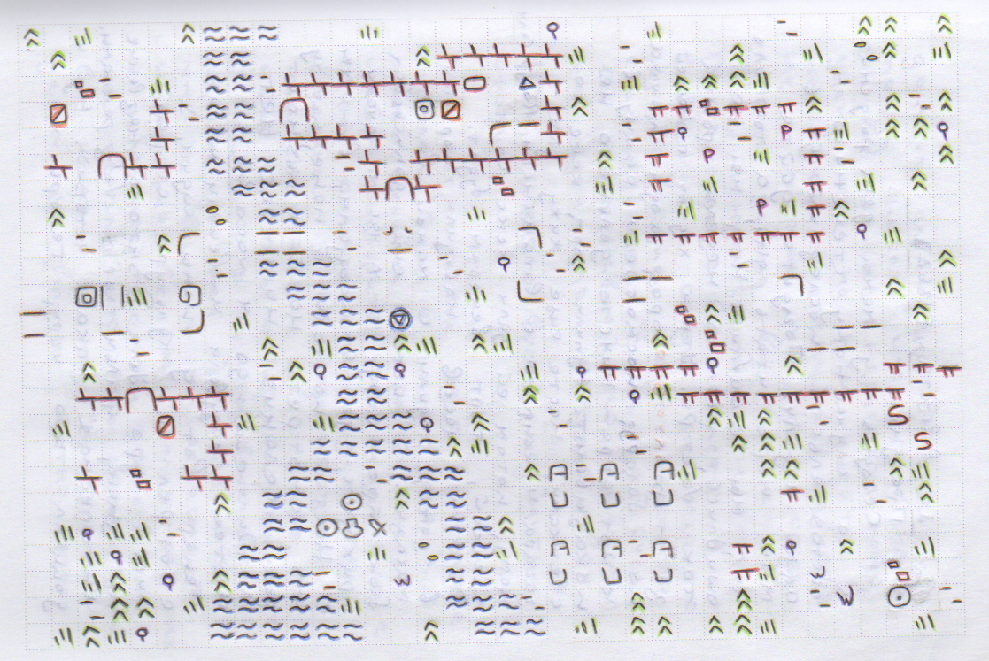 Бумажный рисунок - План ASCII игры